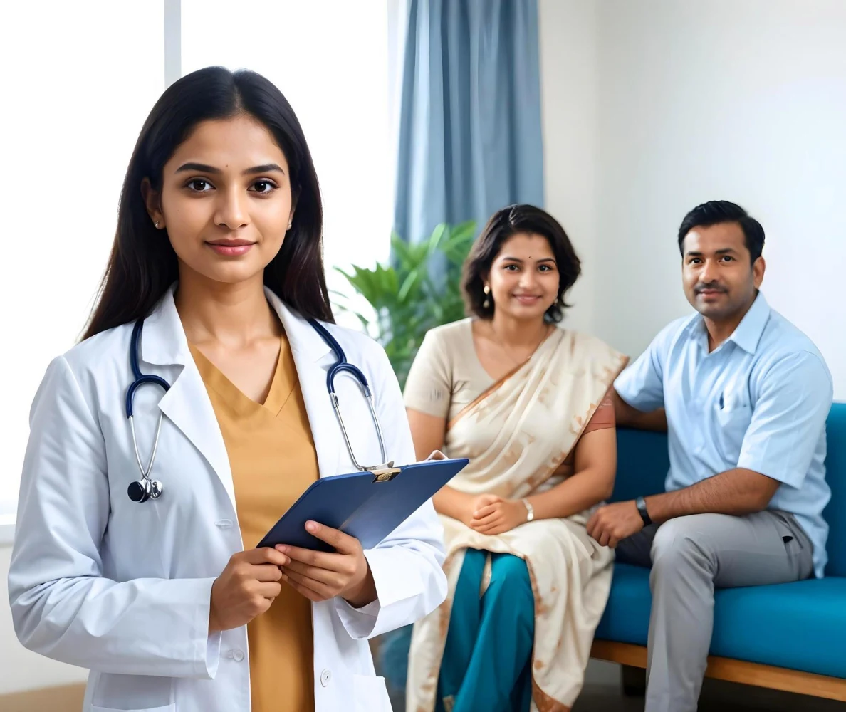 doctor with patients